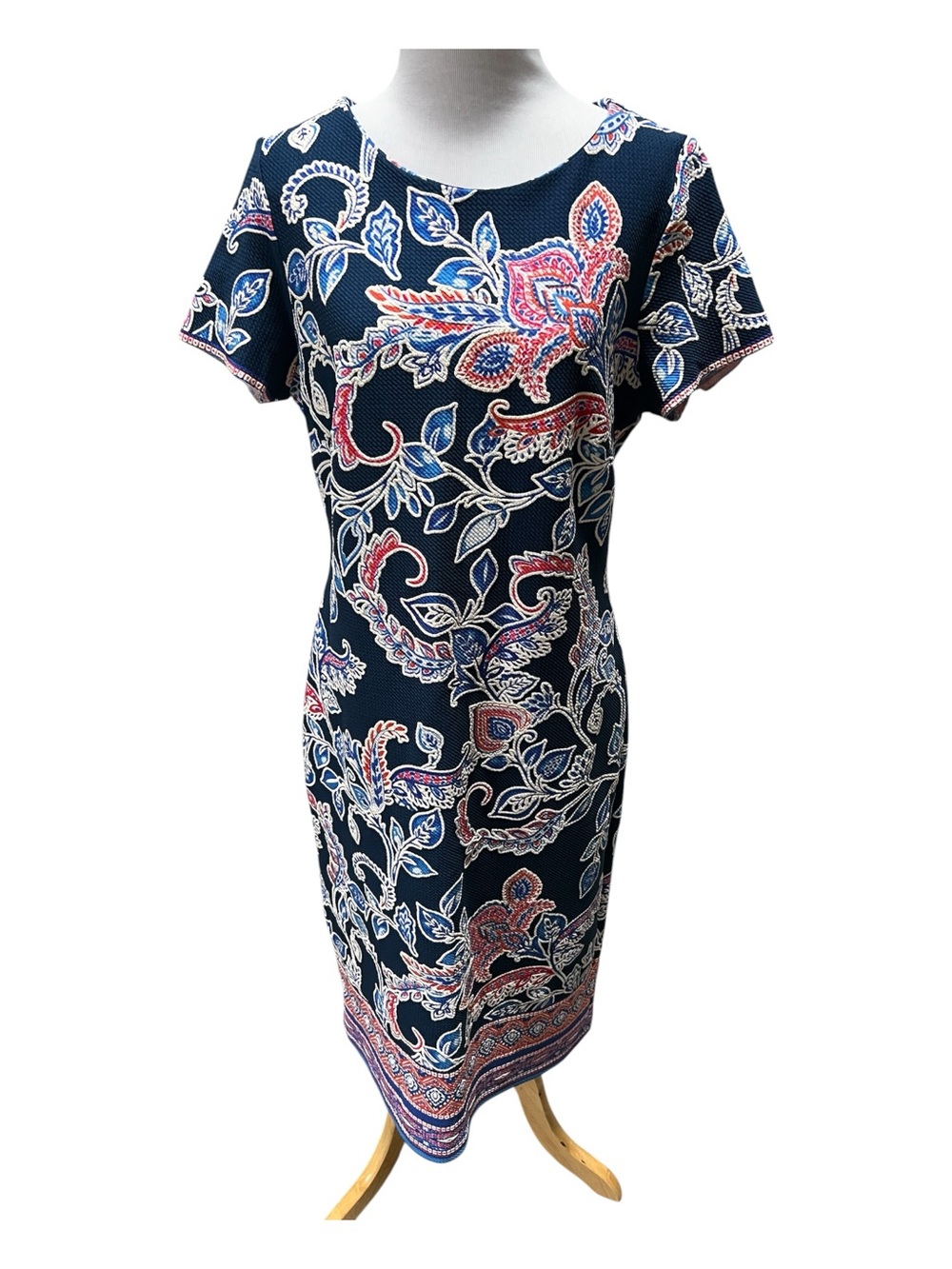 Shelby & Palmer Midi Multi-Color Paisley Dress